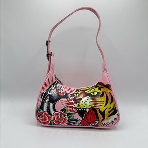 Pink Graphic Shoulder Bag
